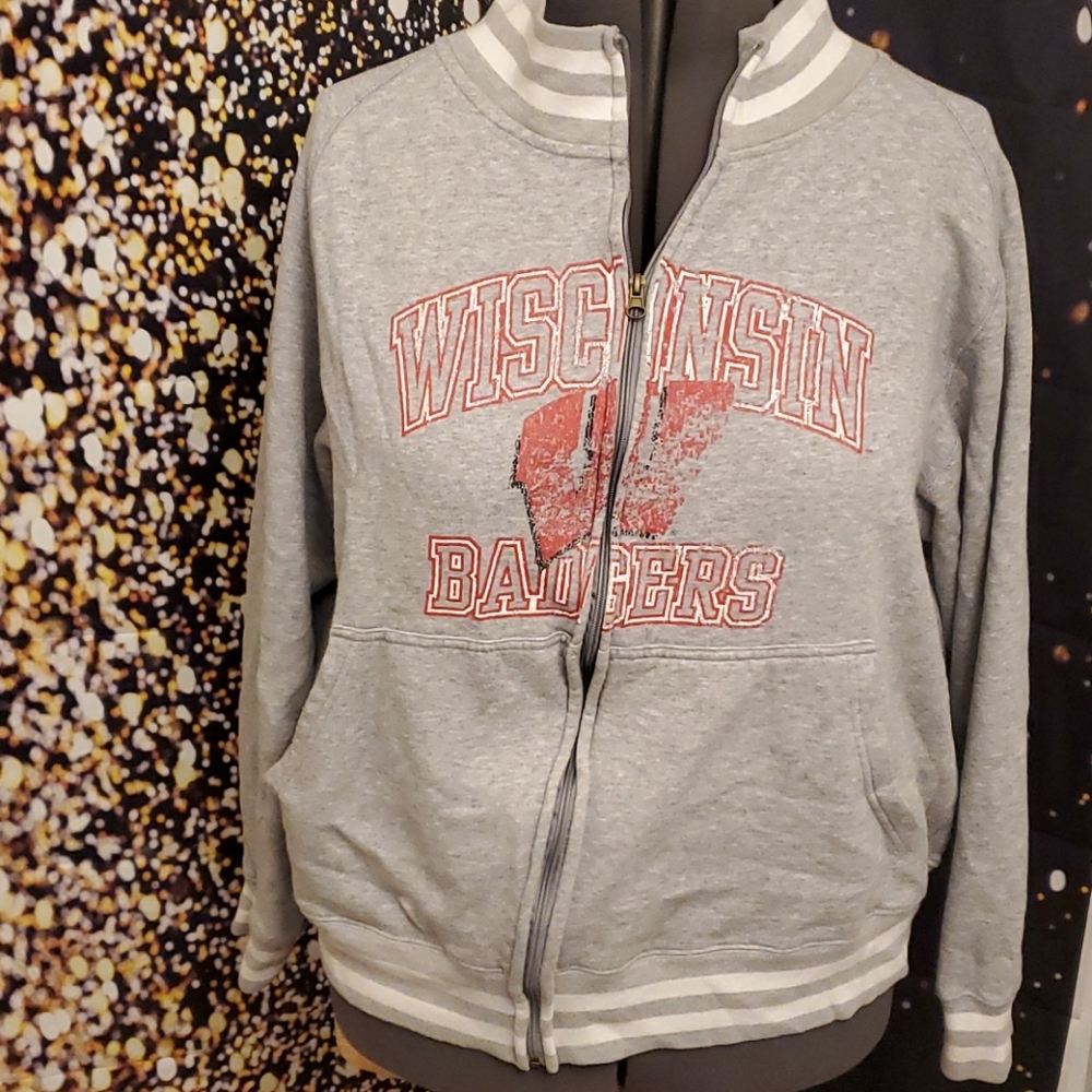 Wisconsin Badgers Zip front jacket